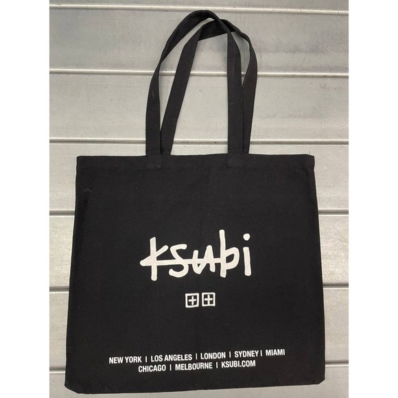 Ksubi Tote Bag Black Logo Print 100% Recycled Material Designer Japan - Picture 1 of 6